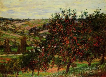 クロード・モネ Painting - ヴェトゥイユ・クロード・モネ近くのリンゴの木